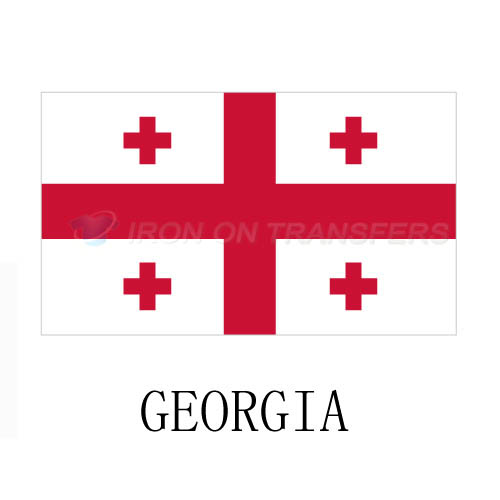 Georgia flag Iron-on Stickers (Heat Transfers)NO.1878